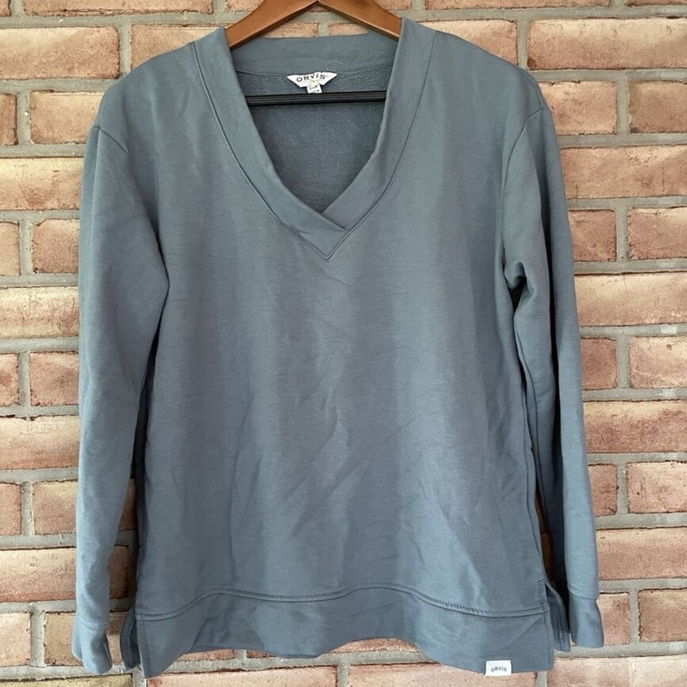 Orvis Slate V-Neck Sweatshirt